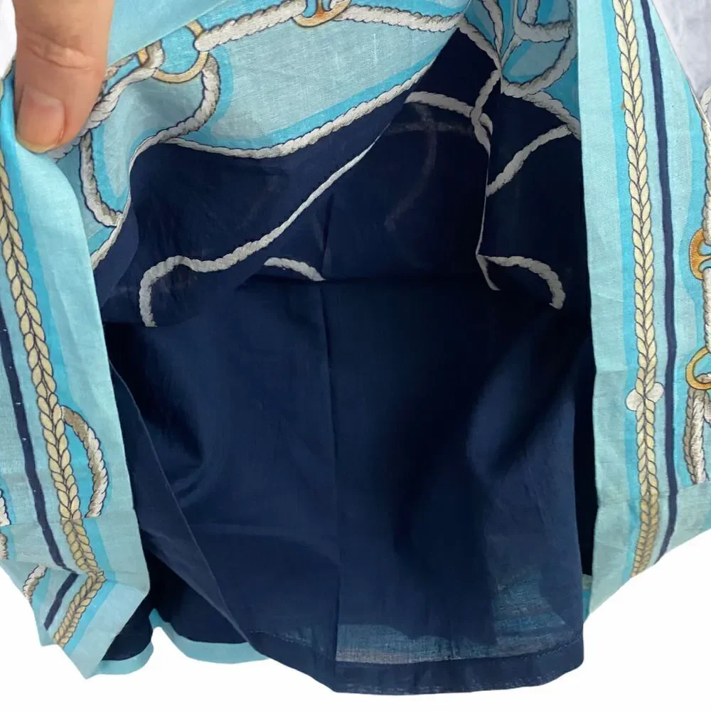 Charter Club Nautical Printed Sailor Wrap Skirt Size 6